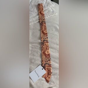 House of Sunny Abstract Pattern Tie - Brown and Black